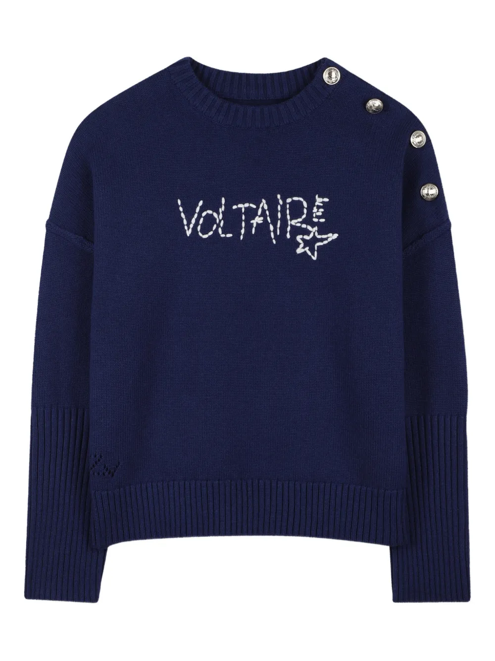 Zadig & Voltaire Kids Maglione con ricamo - Blu