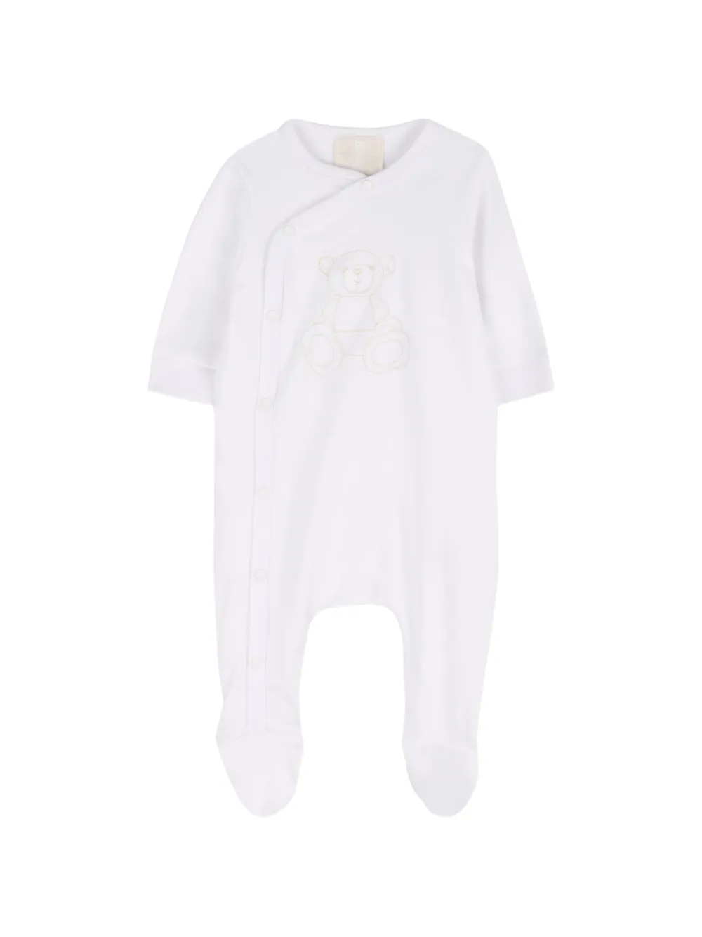  Givenchy Kids Teddy-embroidered Sleepsuit Set - White 