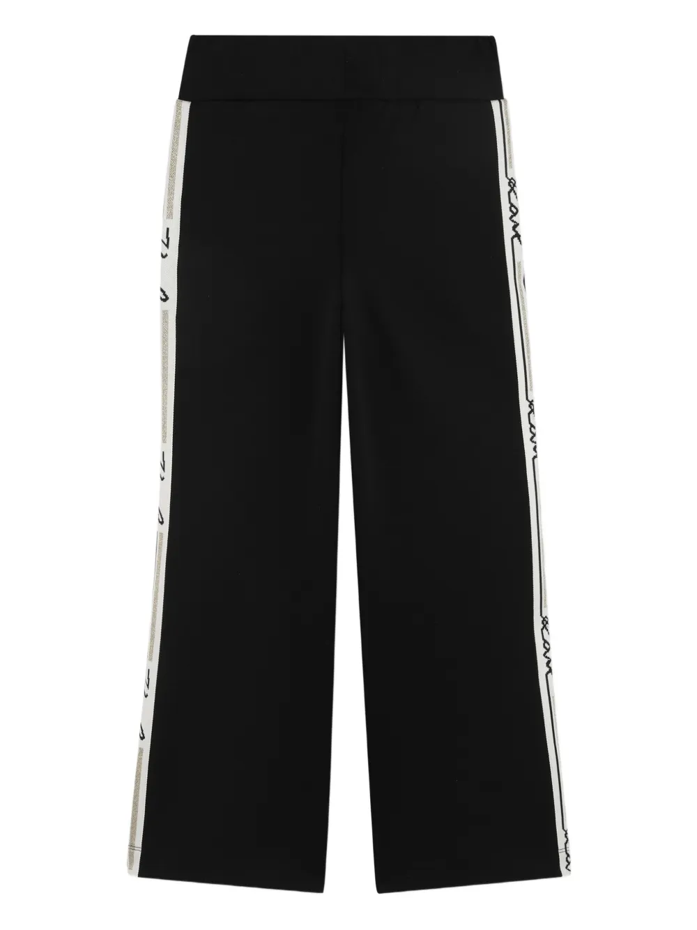 Karl Lagerfeld Kids Pantaloni sportivi a righe - Nero