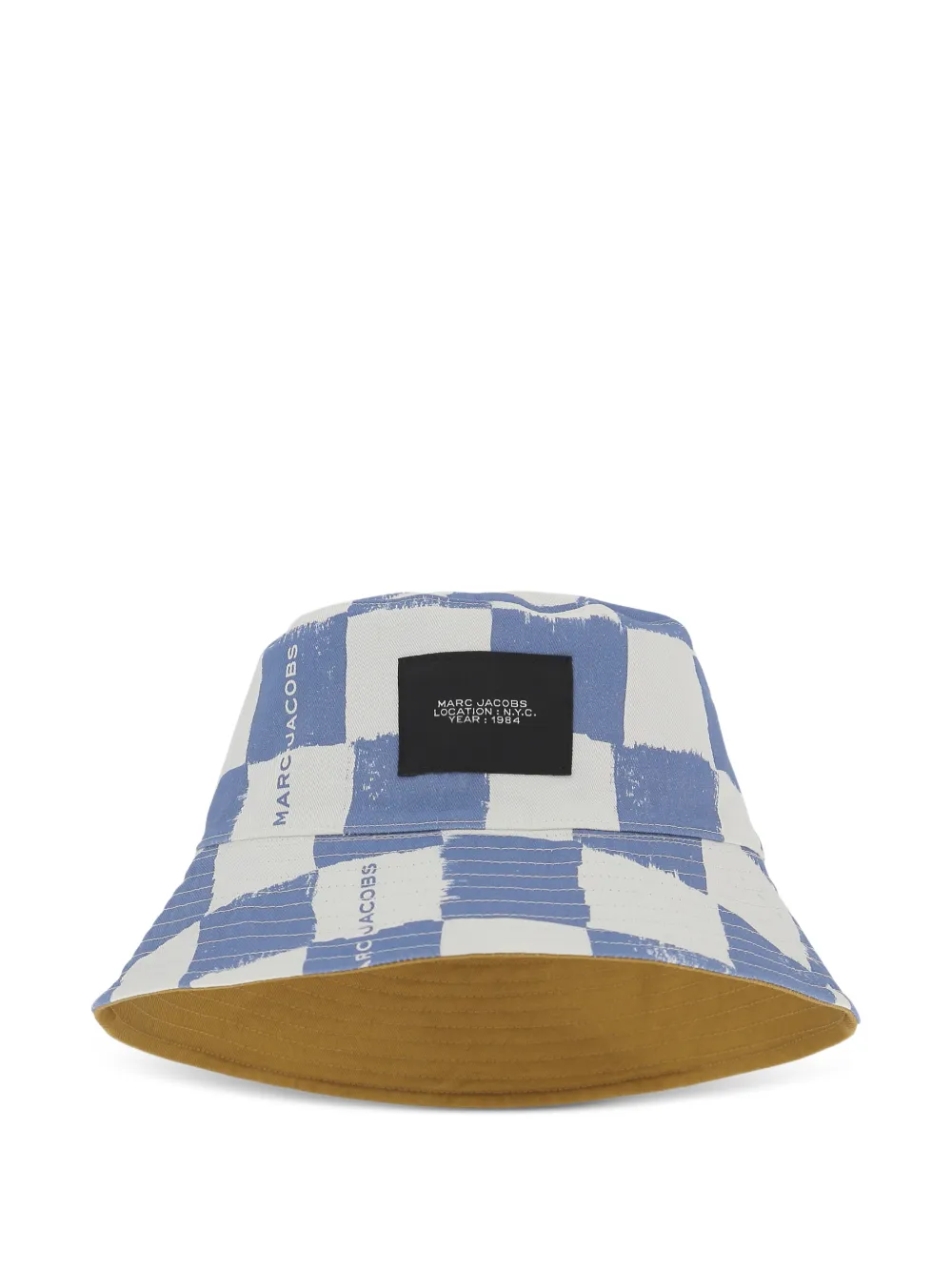  Marc Jacobs Kids Reversible Check Bucket Hat - Blue 