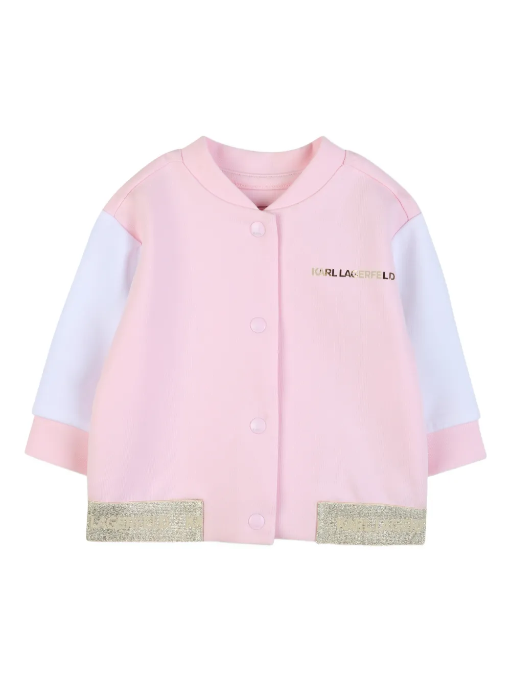 Karl Lagerfeld Kids Broek met logoprint Roze