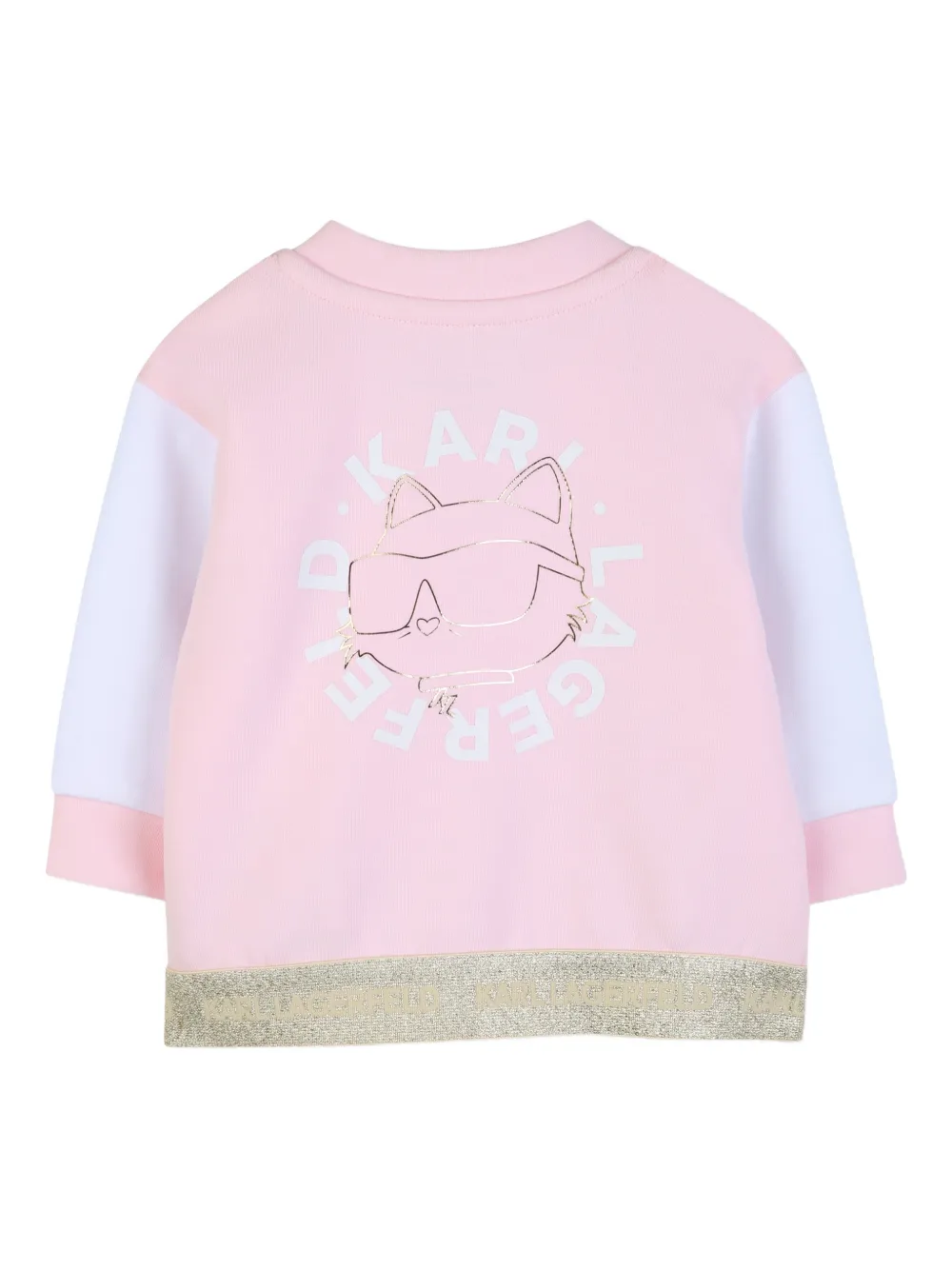 Karl Lagerfeld Kids Broek met logoprint Roze