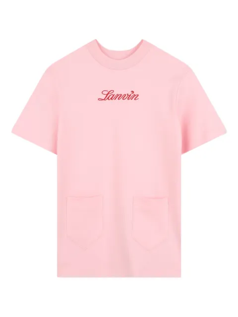Lanvin Enfant vestido corto con bolsillo de parche