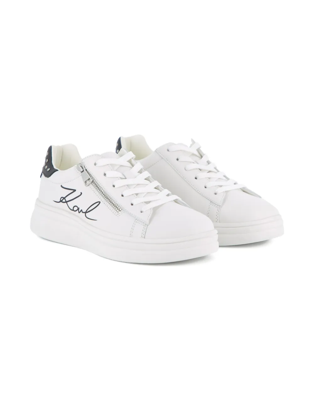 Karl Lagerfeld Kids Sneakers met rits Wit