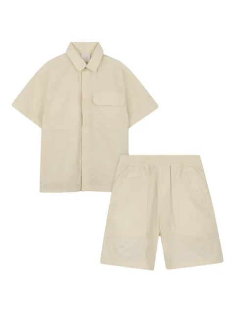 Givenchy Kids patch pocket shirt shorts (set of two)