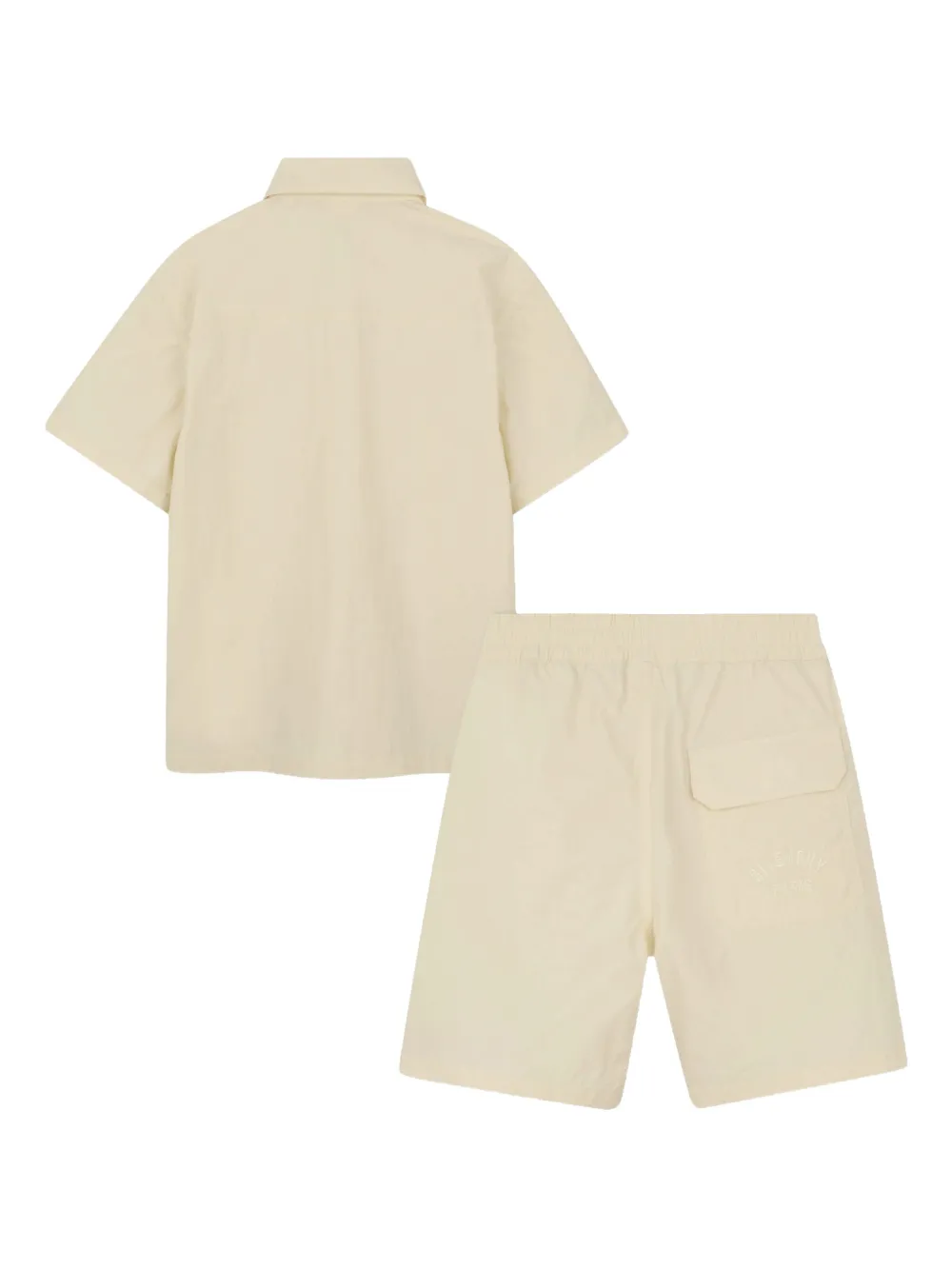 Givenchy Kids Set met shirt en shorts met opgestikte zak Beige