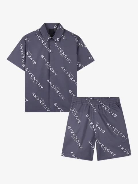 Givenchy Kids print shirt shorts (set of two)