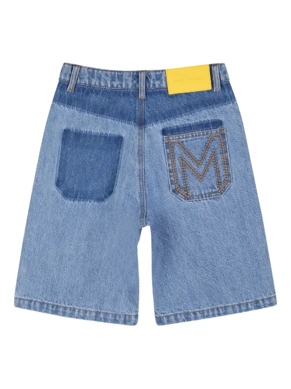Marc Jacobs Kids パッチワーク デニムショートパンツ | ブルー