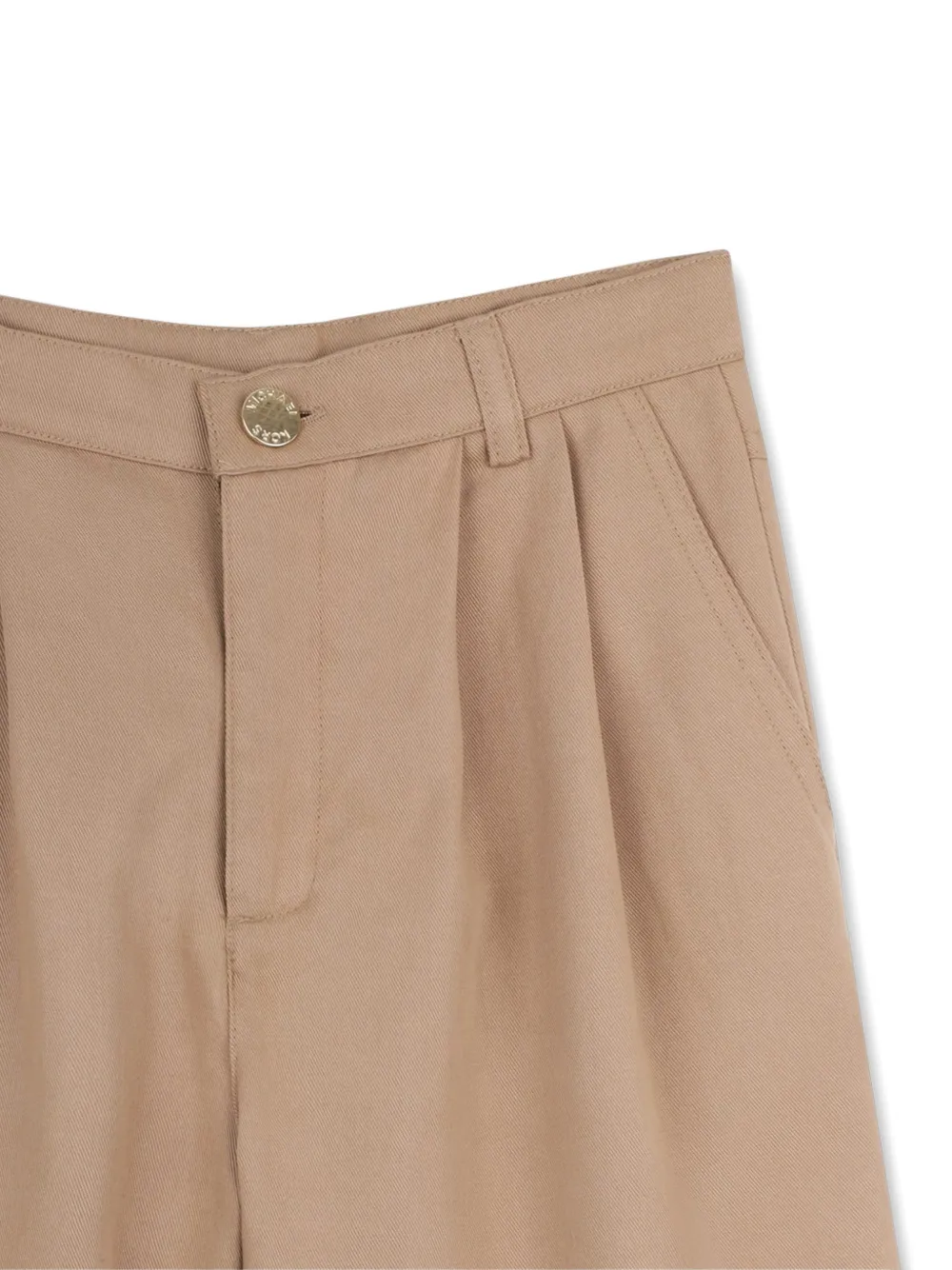 Michael Kors Kids Geplooide shorts met diagonale zak Beige