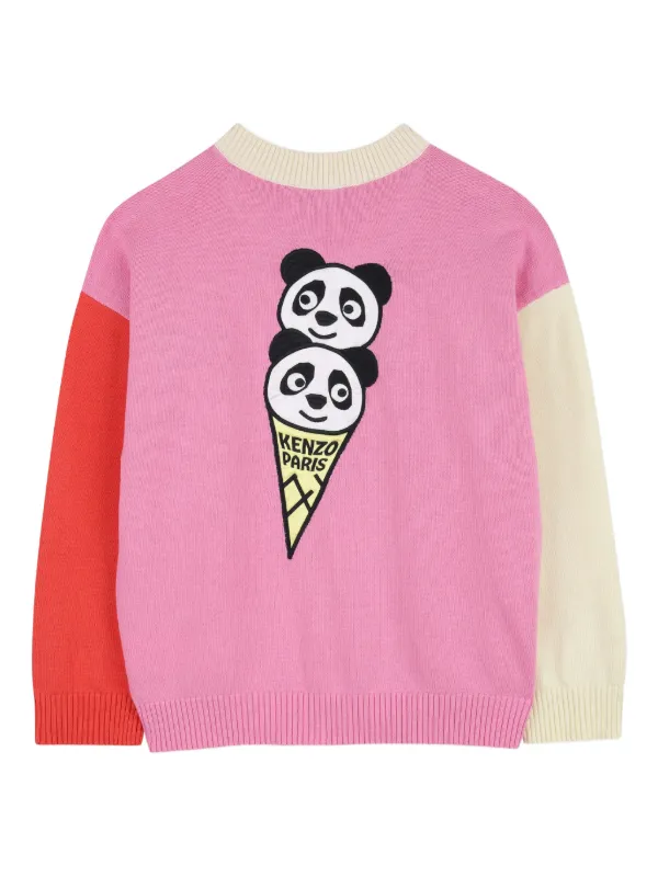 Kenzo Kids Colourblock Cardigan | Pink | FARFETCH ZA