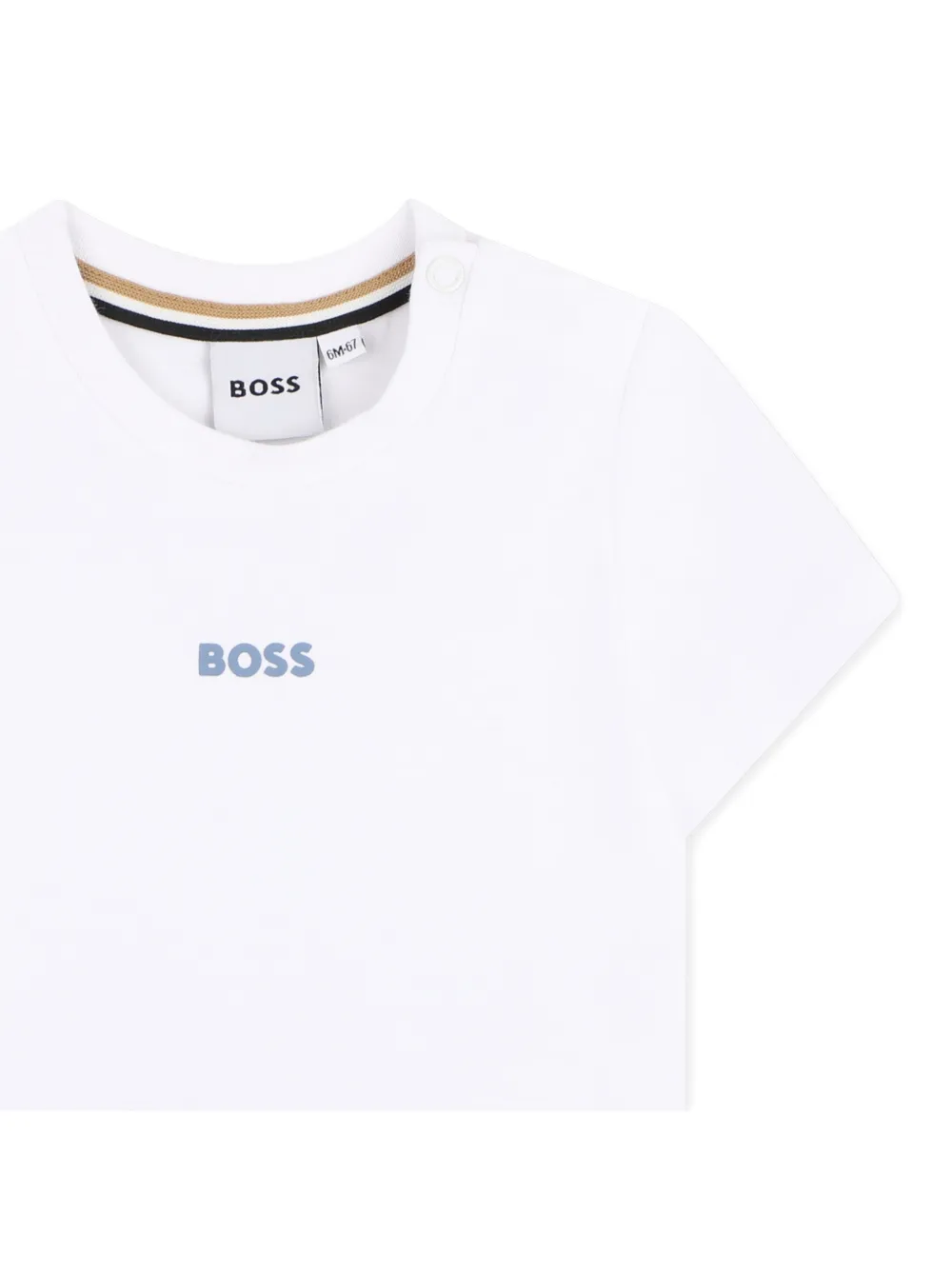 BOSS Kidswear T-shirt met logoprint Wit