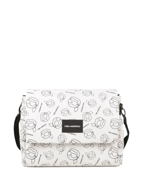 Karl Lagerfeld Kids pañalera con caricatura estampada