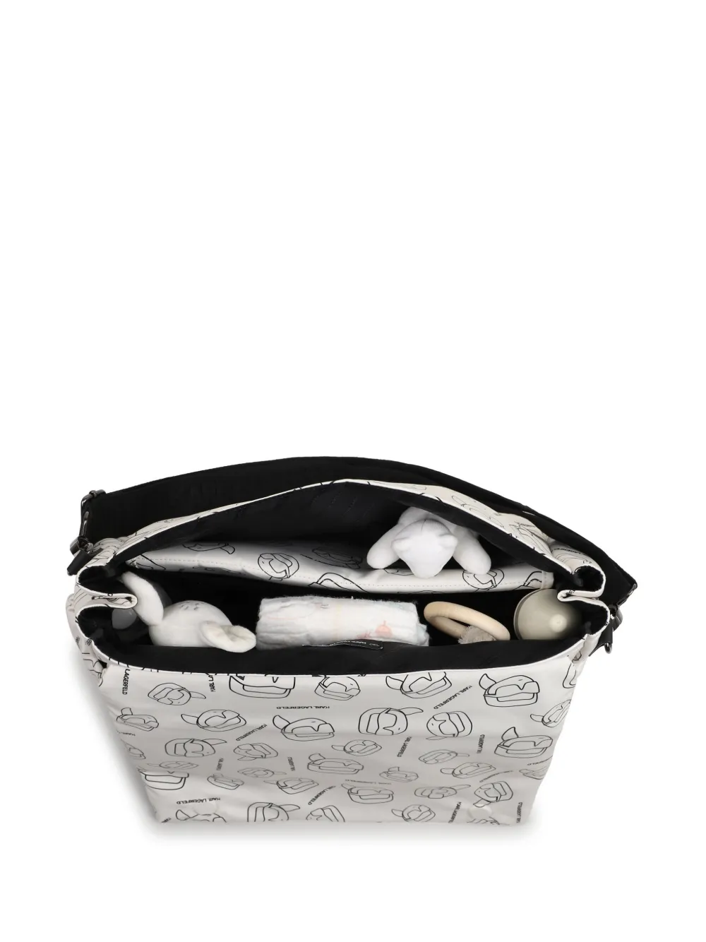 Karl Lagerfeld Kids Luiertas met stripprint Wit