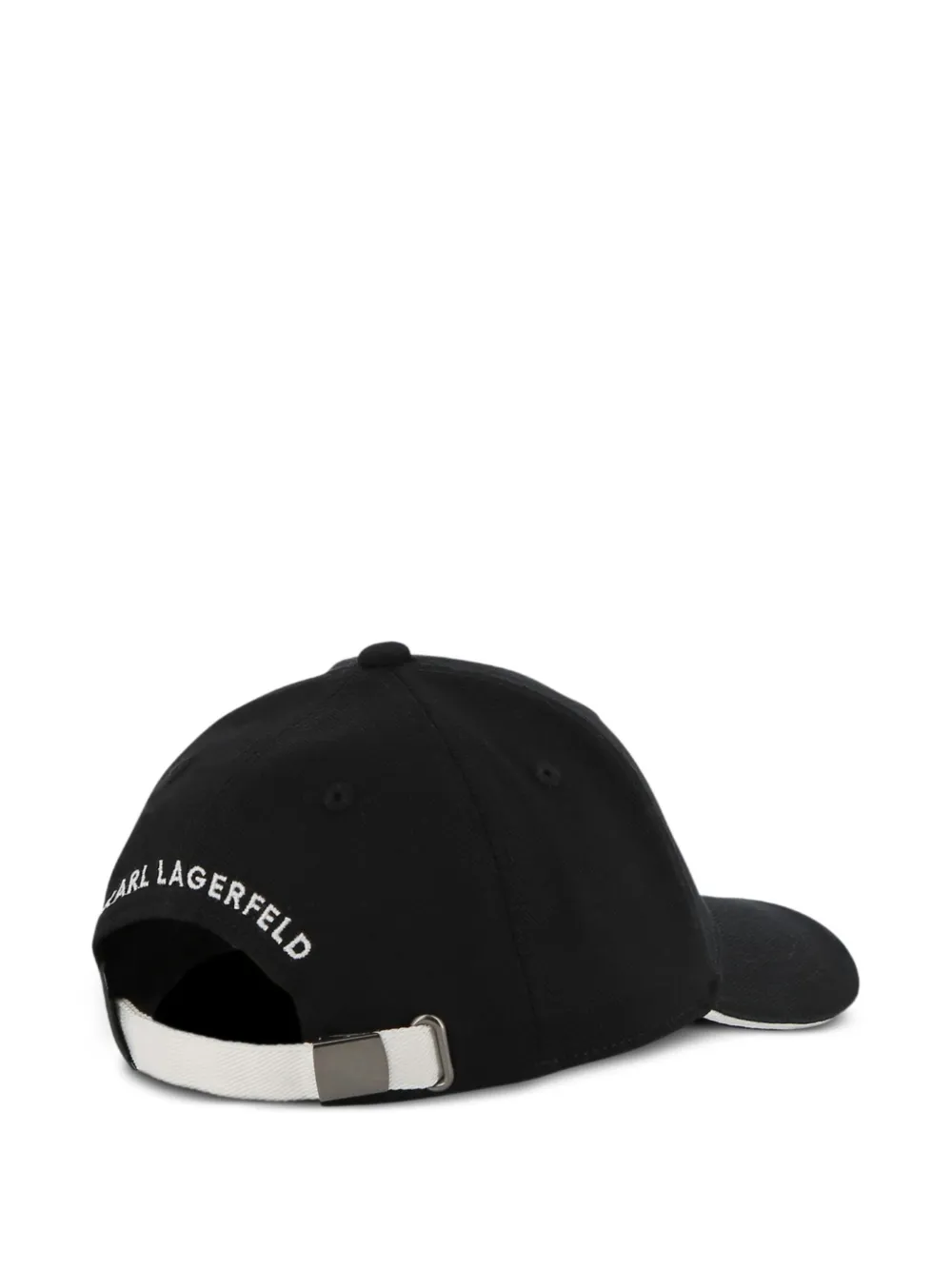  Karl Lagerfeld Kids Logo Trim Cap - Black 