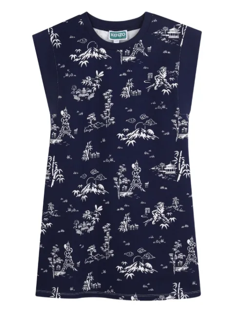 Kenzo Kids patterned sleeveless casual dress