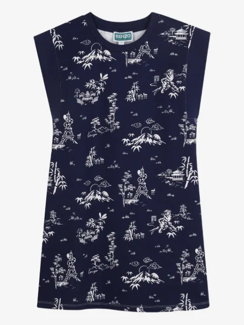 Kenzo Kids vestido sin mangas con motivo