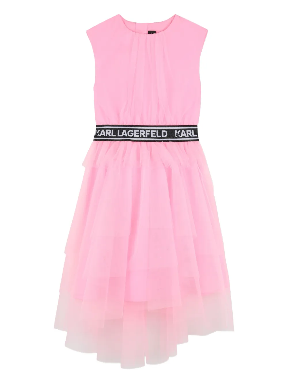 Karl Lagerfeld Kids Abito con banda logo - Rosa