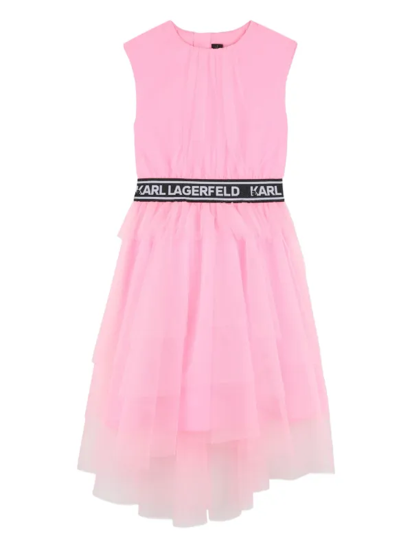 karl lagerfeld pink dress with pearls Karl Lagerfeld Shift Dress Pearl Gold Chain Neckline Details Hot Pink Size 10
