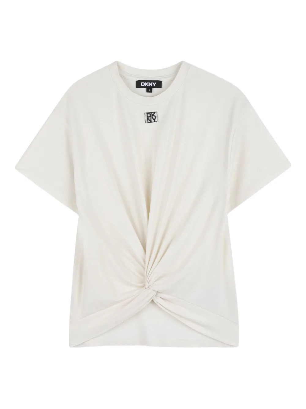 Dkny Kids T-shirt con design attorcigliato - Bianco