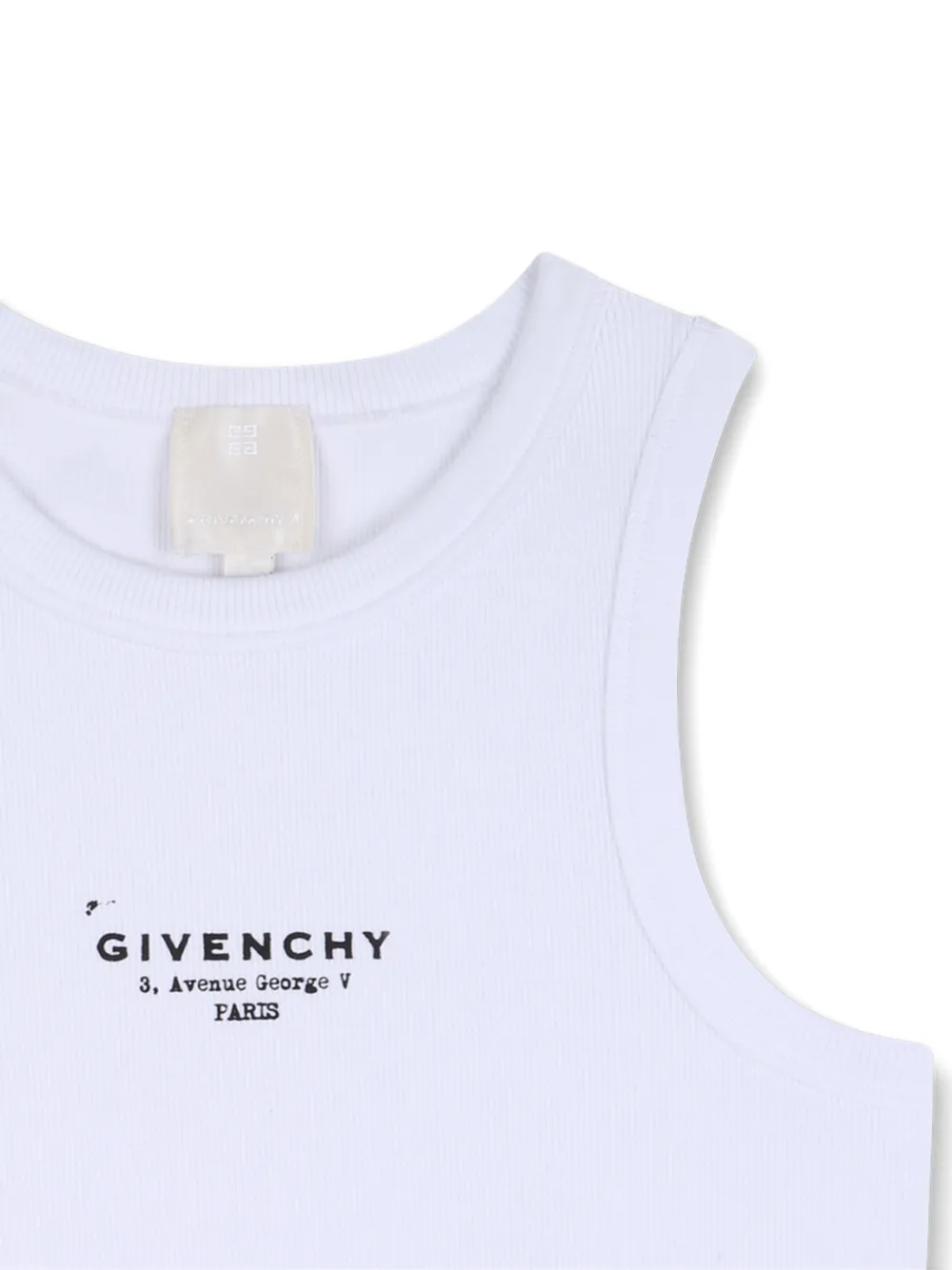 Givenchy Kids Ribbed Tank Top - White 