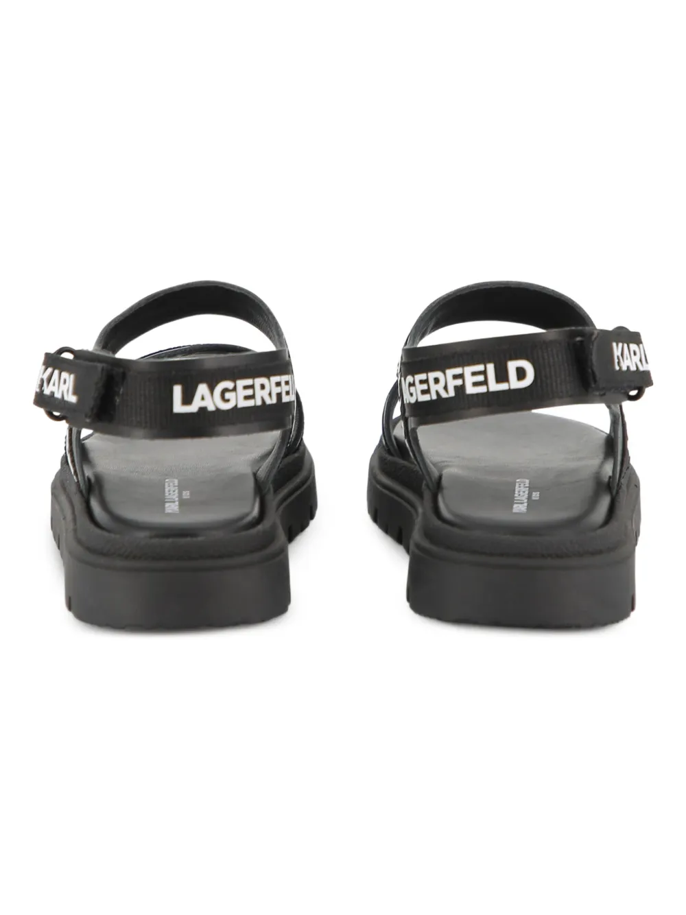 Karl Lagerfeld Kids Sandalen met logobandje Zwart