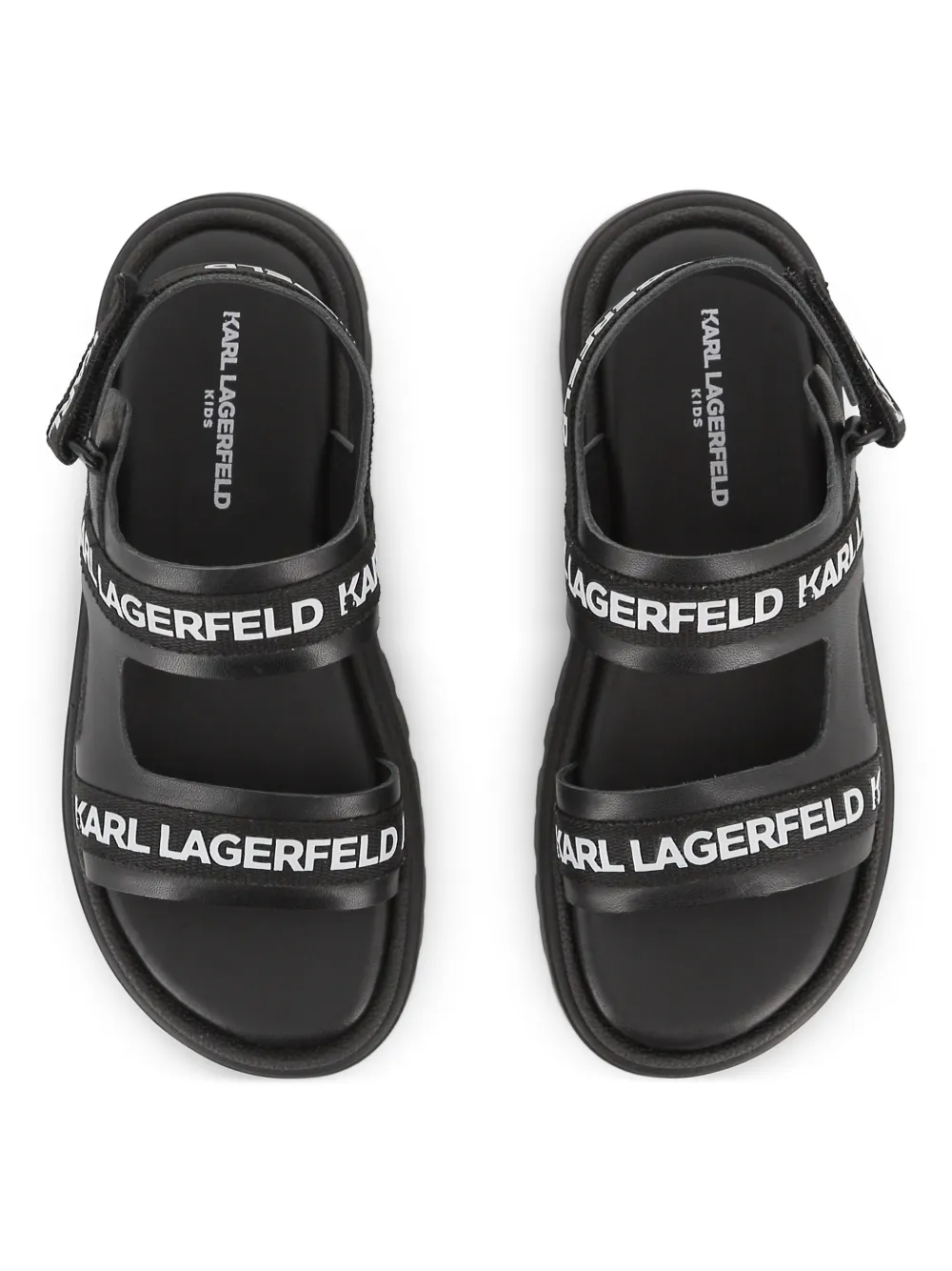Karl Lagerfeld Kids Sandalen met logobandje Zwart