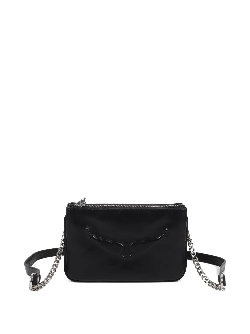 Zadig & Voltaire Kids Borsa a spalla con logo goffrato - Nero