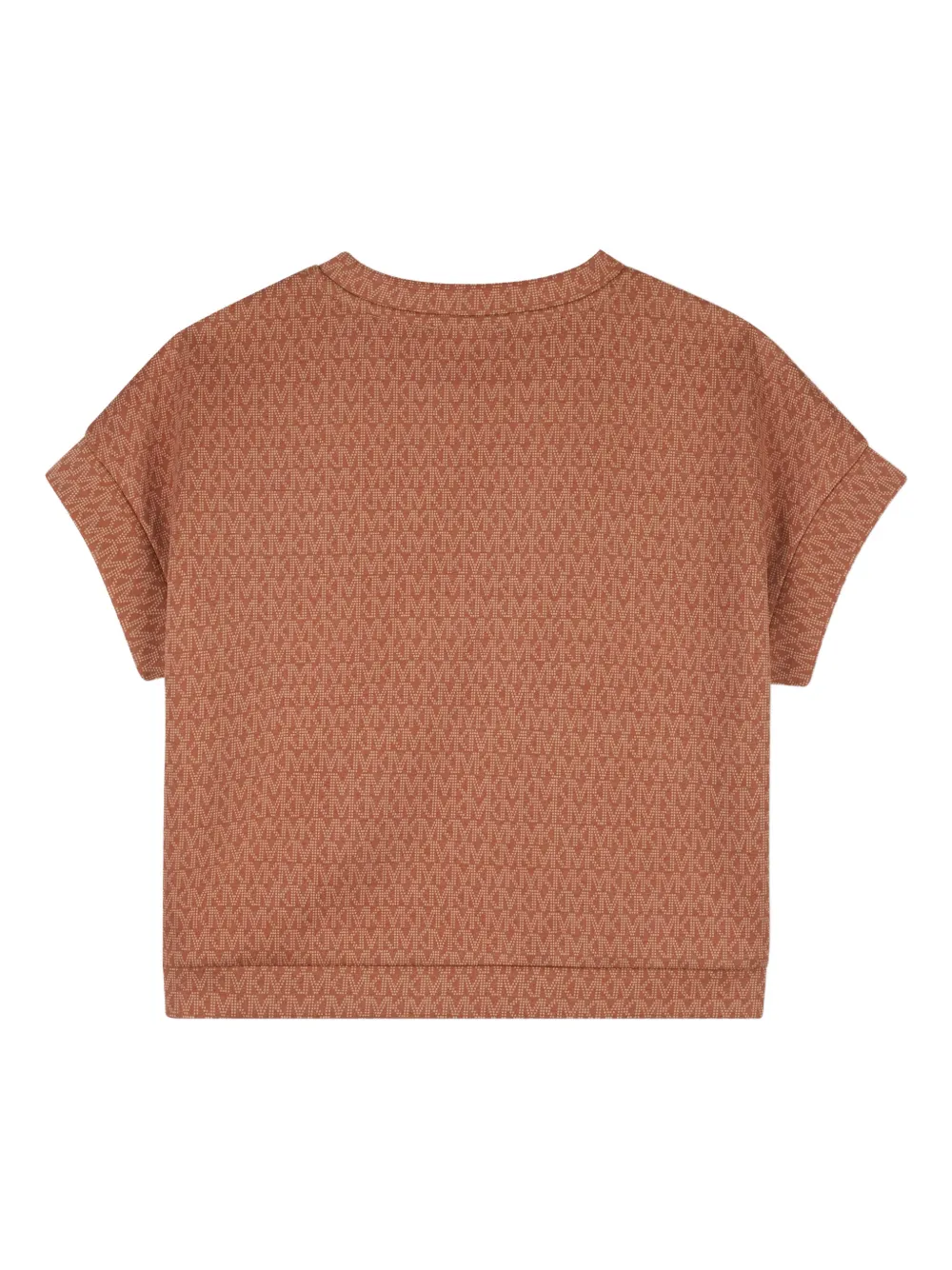 Michael Kors Kids T-shirt met monogram-print Bruin