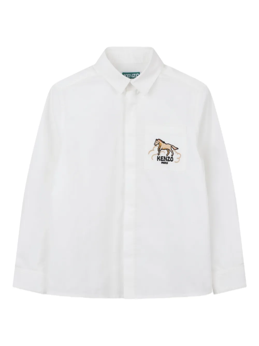 Kenzo Kids Camicia con logo - Bianco