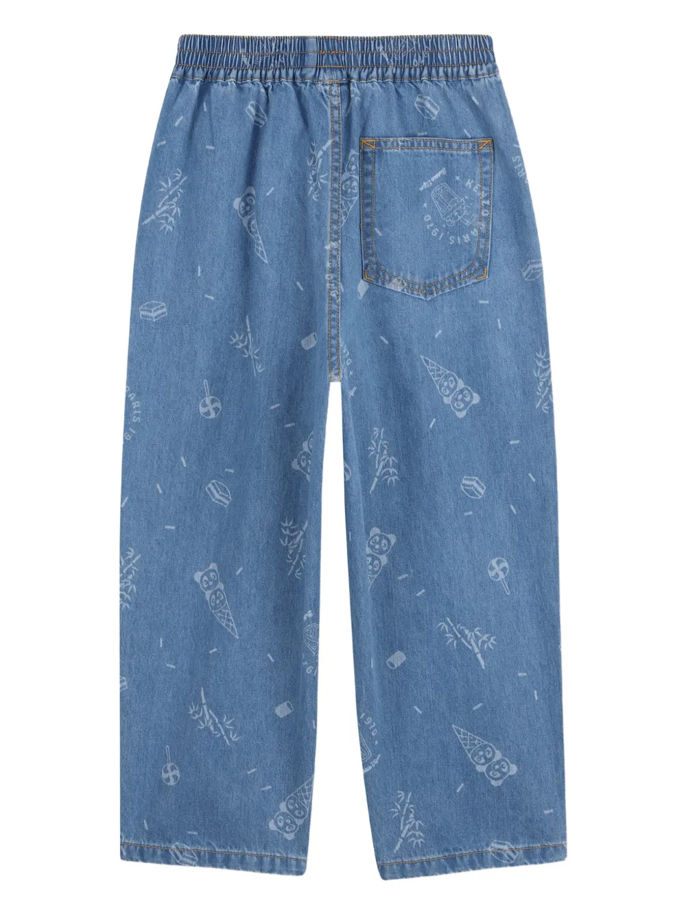 Kenzo Kids Vaqueros Con Panda Estampado - Azul 