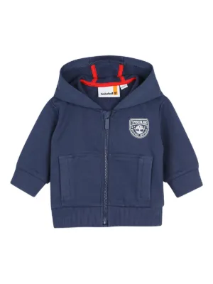 Gucci Kids logo-embroidered Zipped Hoodie | Blue | FARFETCH