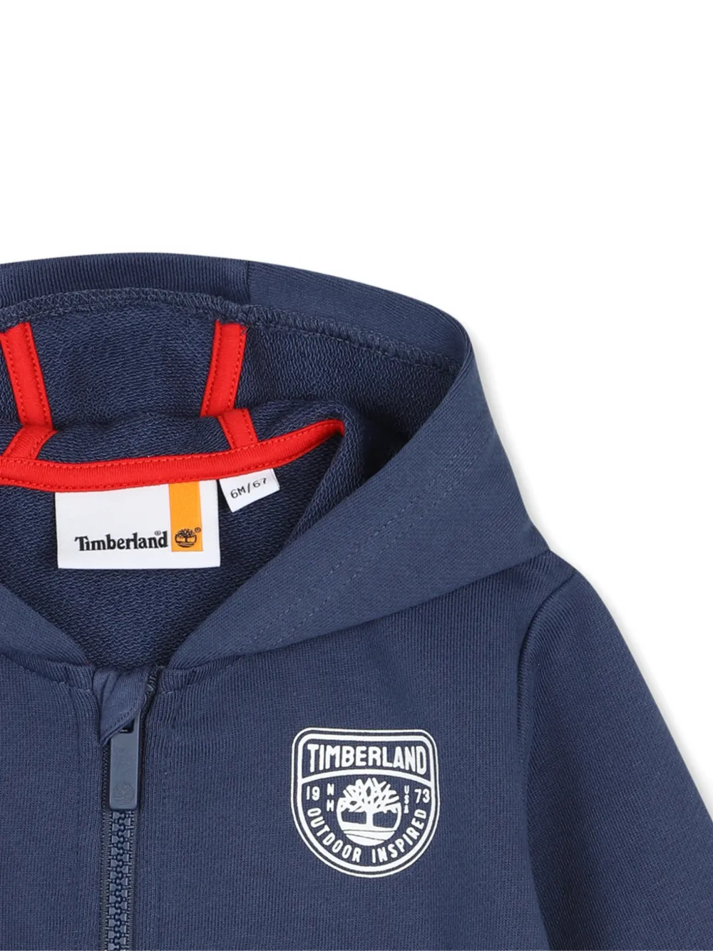 Timberland Kids Hoodie met rits Blauw