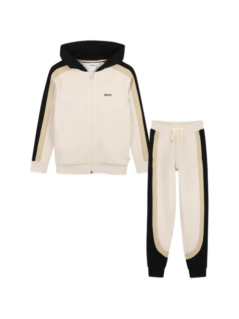 BOSS Kidswear striped-detail hooded tracksuit set (set of two)