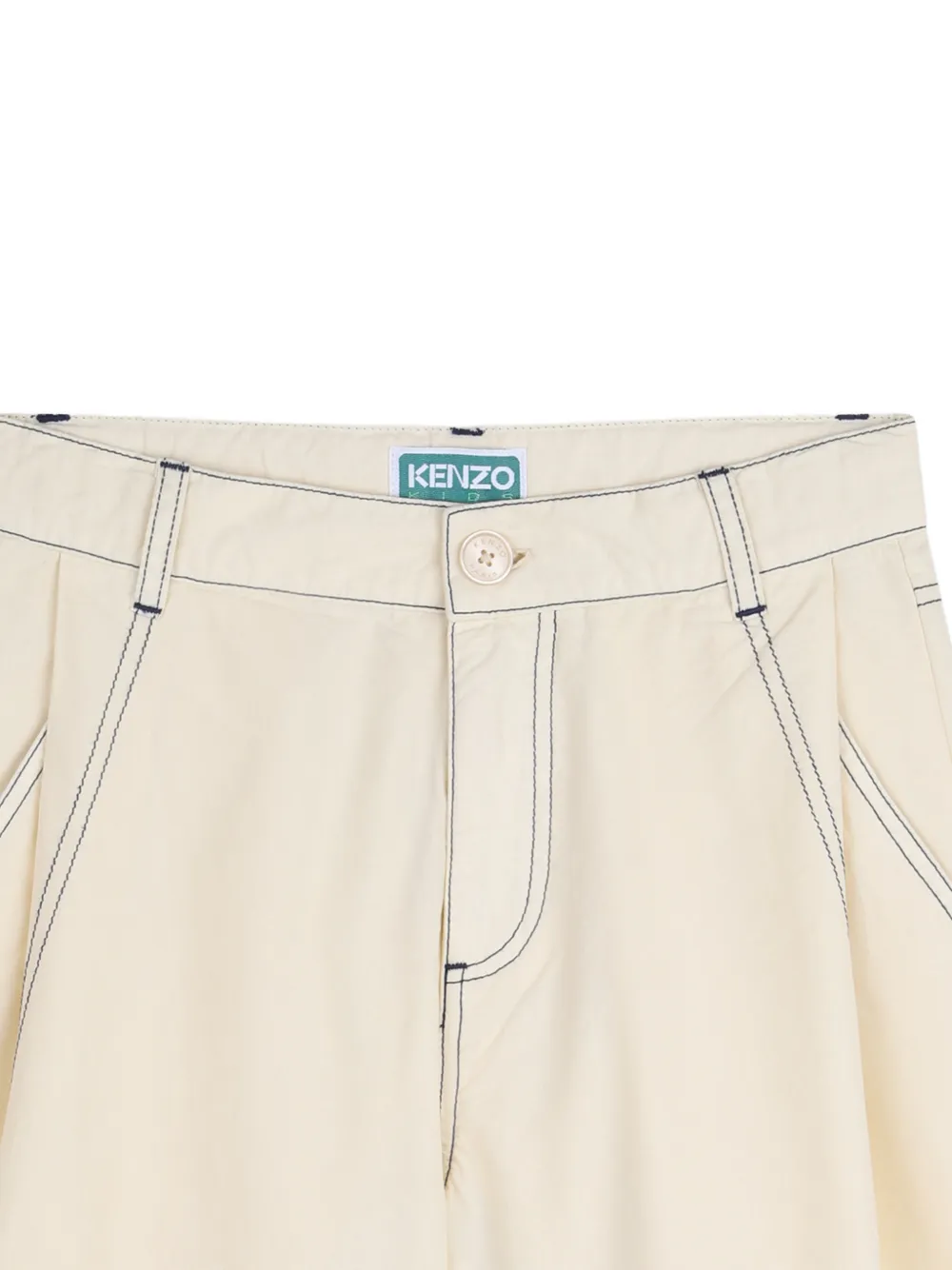 Kenzo Kids Bermuda shorts met print aan de achterkant Beige