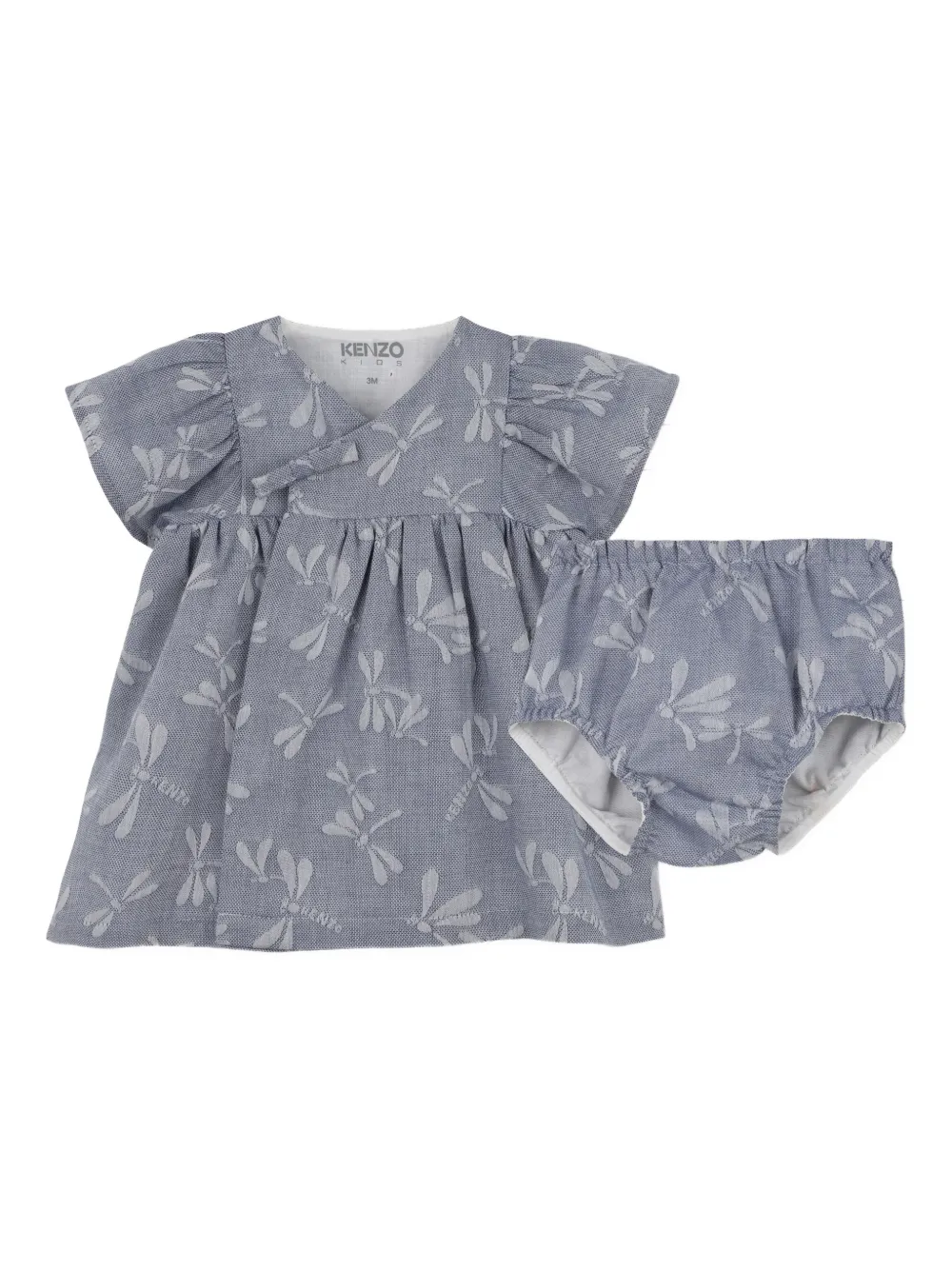 Kenzo Kids Set abito con stampa - Blu