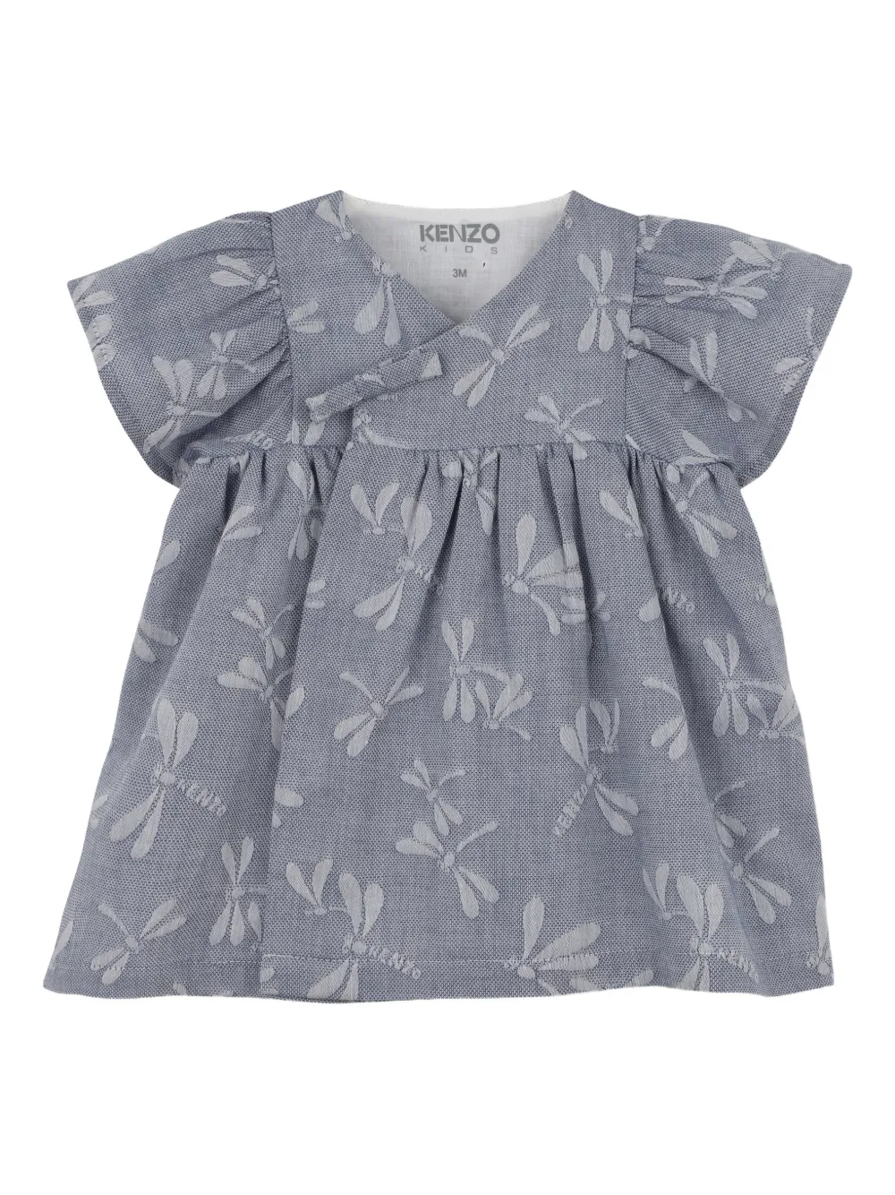 Kenzo Kids Jurk met libelle print Blauw