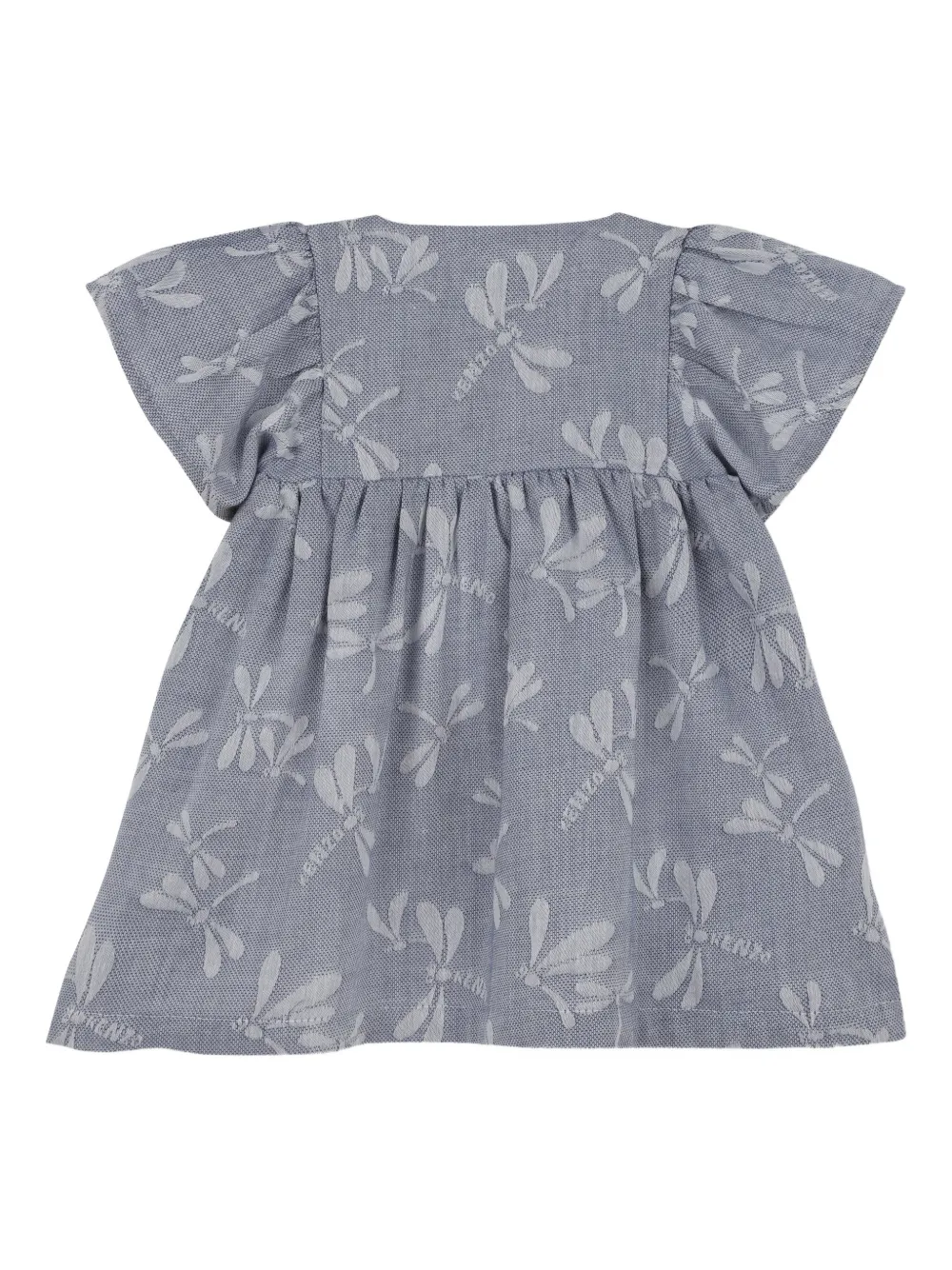 Kenzo Kids Jurk met libelle print Blauw