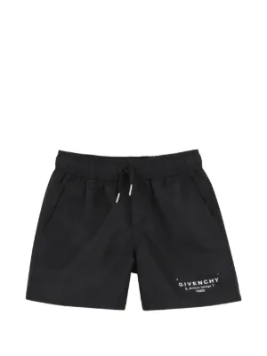 Palm Angels Kids ロゴウエスト スイムショーツ | ブラック | FARFETCH JP