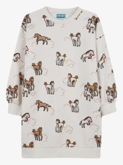 Kenzo Kids vestido con estampado Lunar New Year