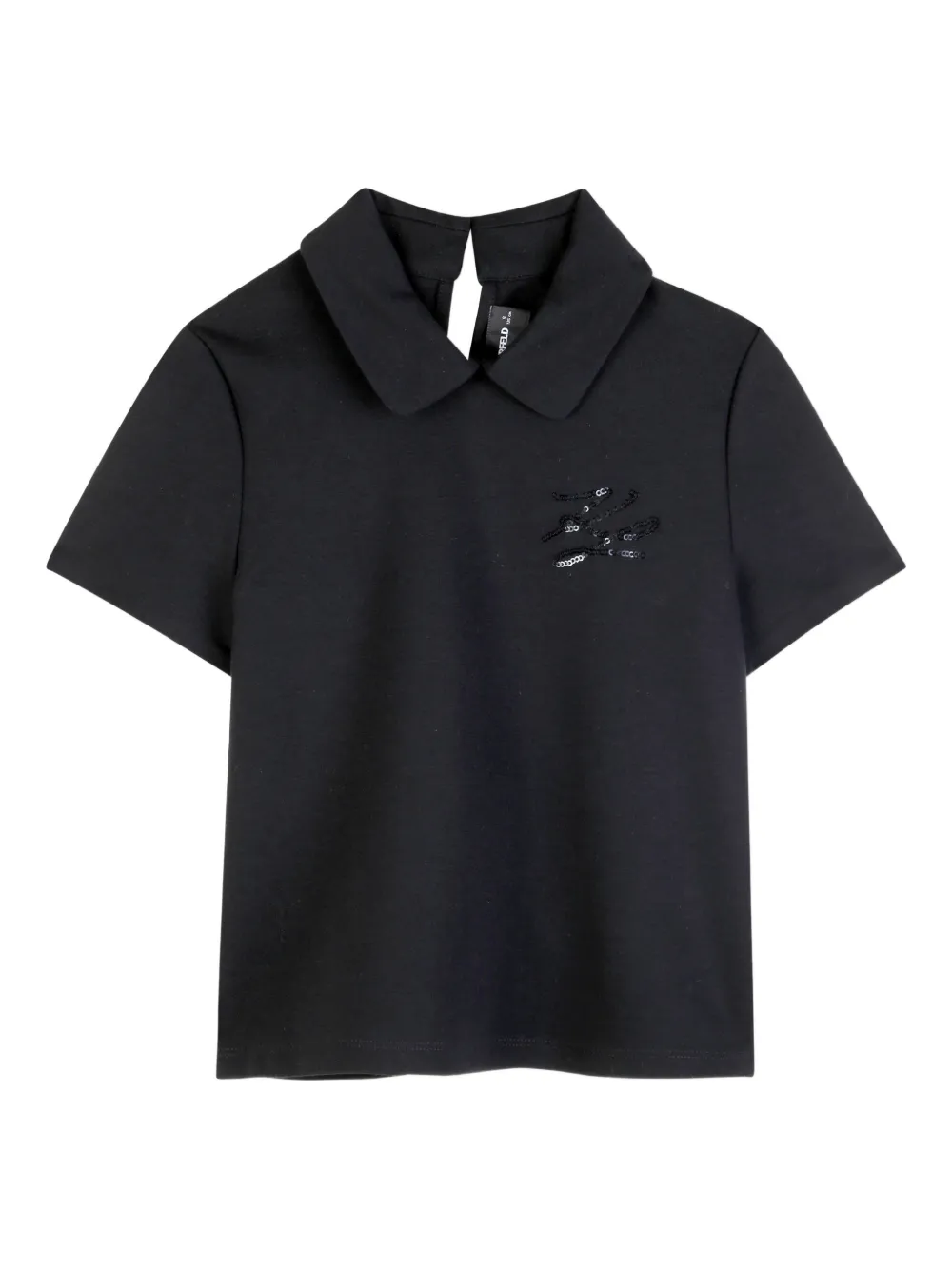 Karl Lagerfeld Kids Top con paillettes - Nero