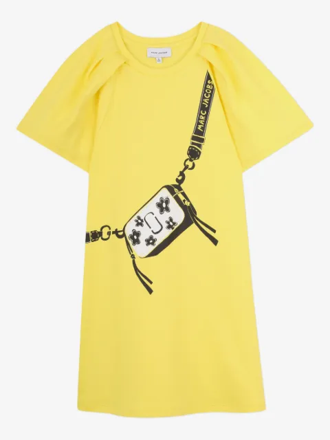 Marc Jacobs Kids vestido con estampado gráfico y mangas farol