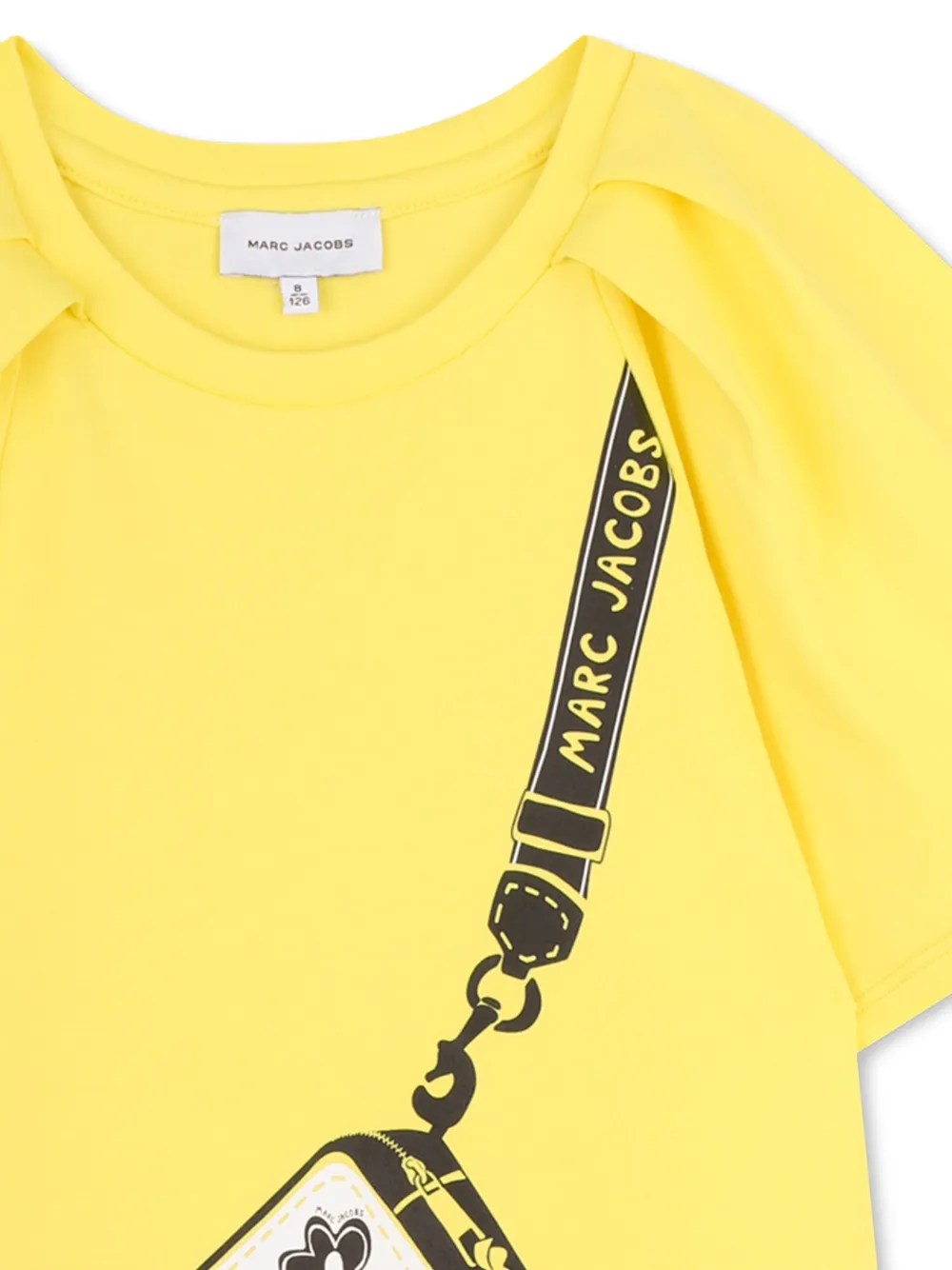  Marc Jacobs Kids Puff-sleeve Graphic Dress - Yellow 
