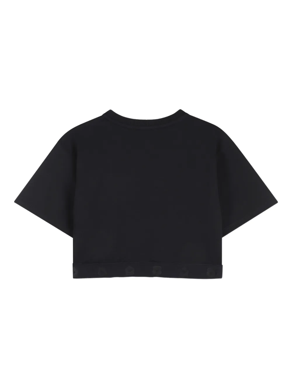  Kenzo Kids Floral-logo T-shirt - Black 