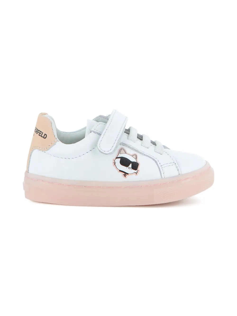Karl Lagerfeld Kids Sneakers met patch en bandje Wit