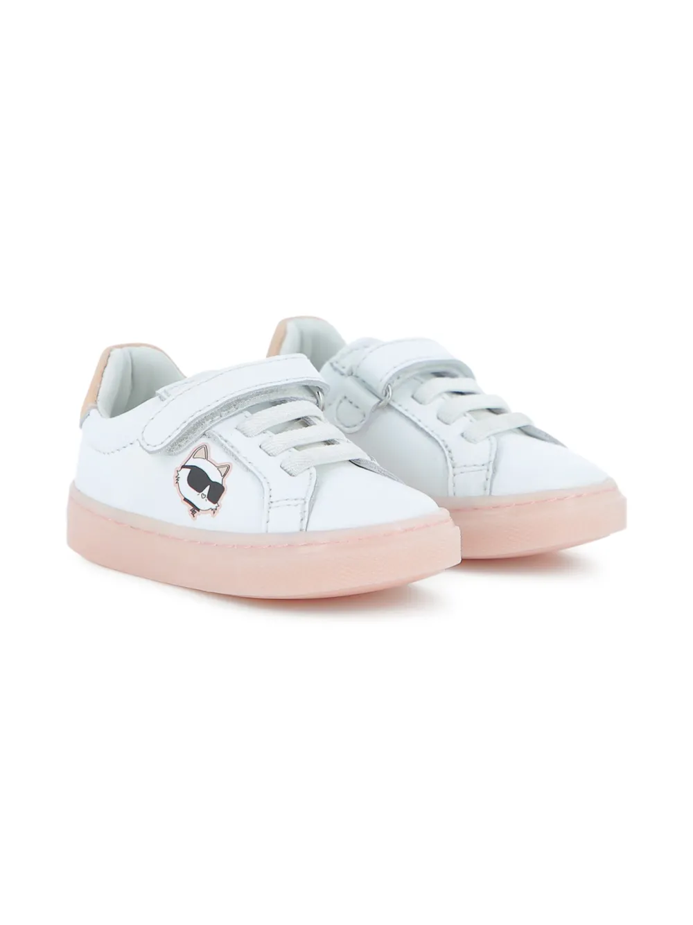 Karl Lagerfeld Kids Sneakers met patch en bandje Wit
