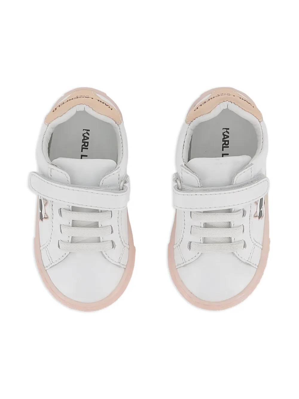 Karl Lagerfeld Kids Sneakers met patch en bandje Wit