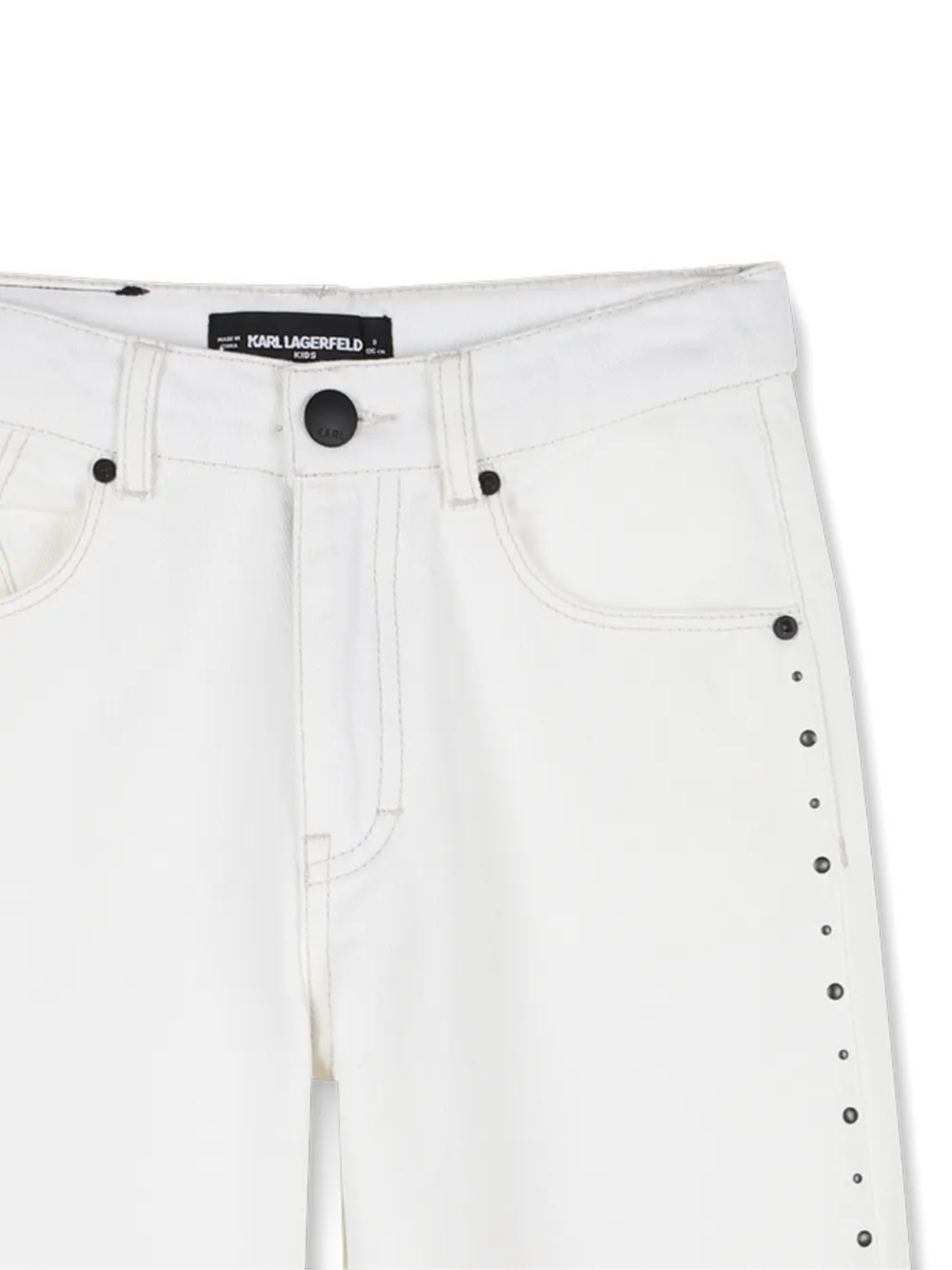  Karl Lagerfeld Kids Stud Trousers - White 