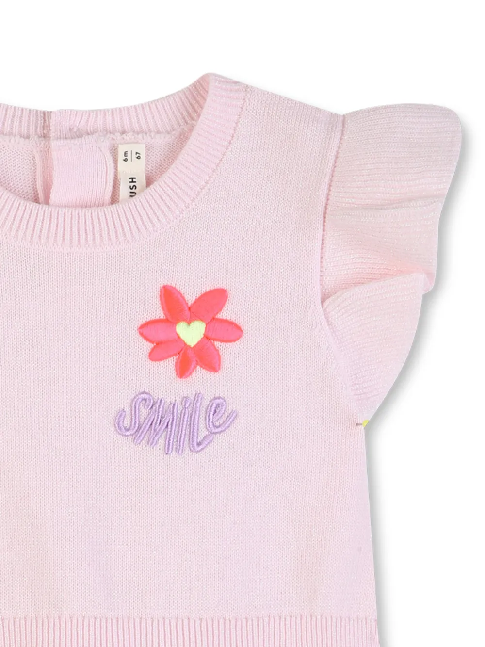 Billieblush Gebreide jurk met ruches op de mouwen Roze