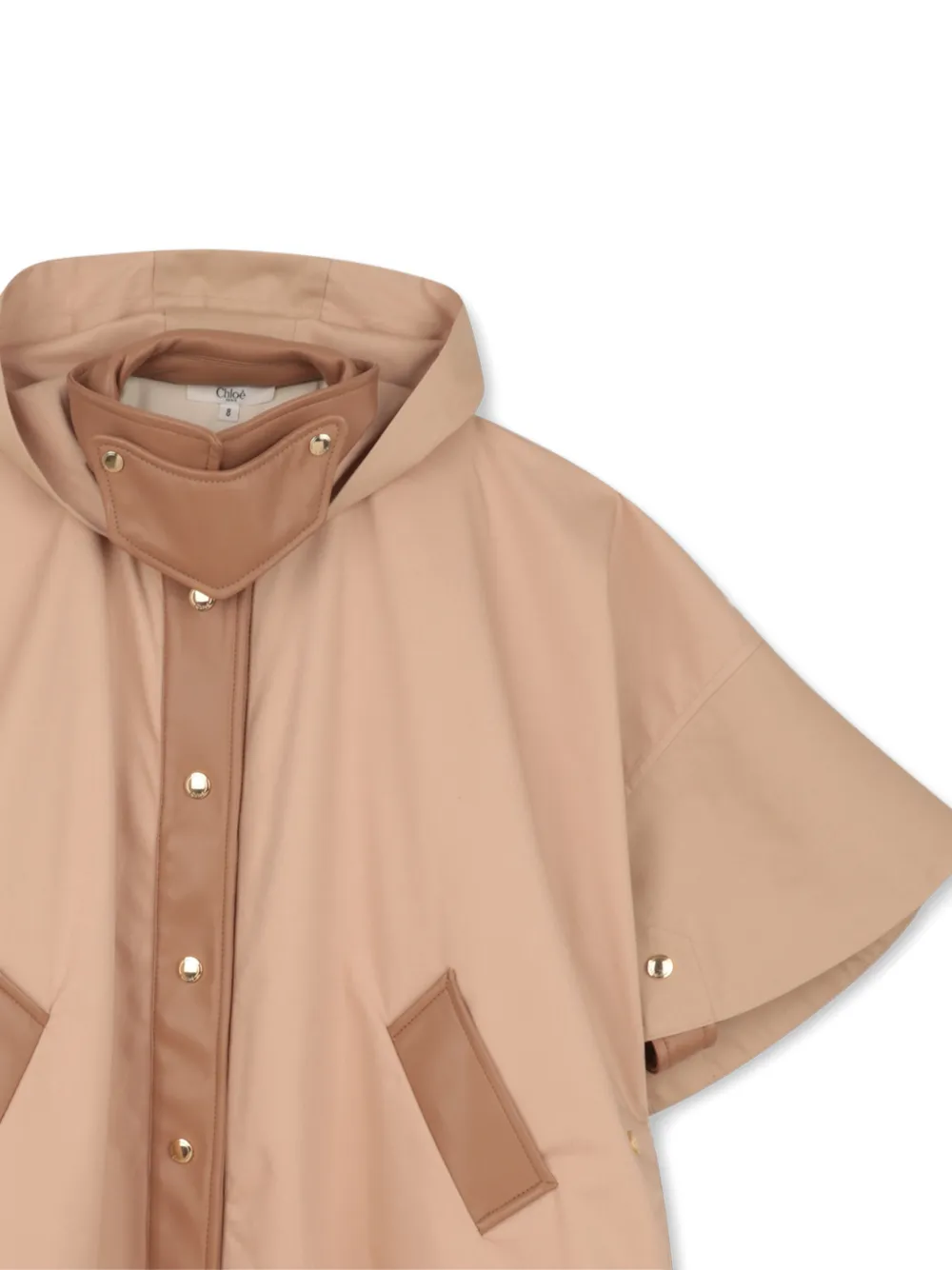 Chloé Kids Cape met capuchon Beige