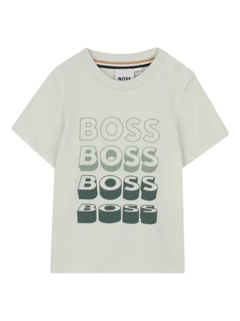 BOSS Kidswear playera manga corta con cuello redondo